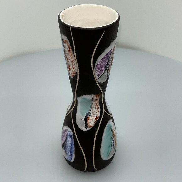 Mid Century West German Bay Keramik 6.75” Bud Vase - Picture 4 of 10